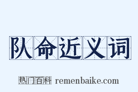 队命近义词是什么意思的图片